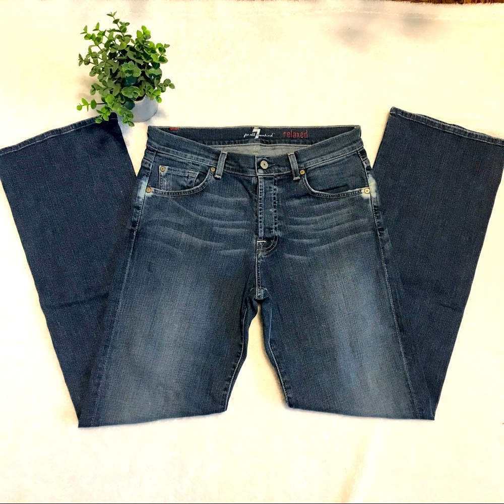 7 for all mankind mens relaxed button fly jeans size 30